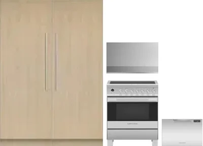 5 Piece Package Includes Refrigerator, Freezer, Range, Hood And Dishwasher